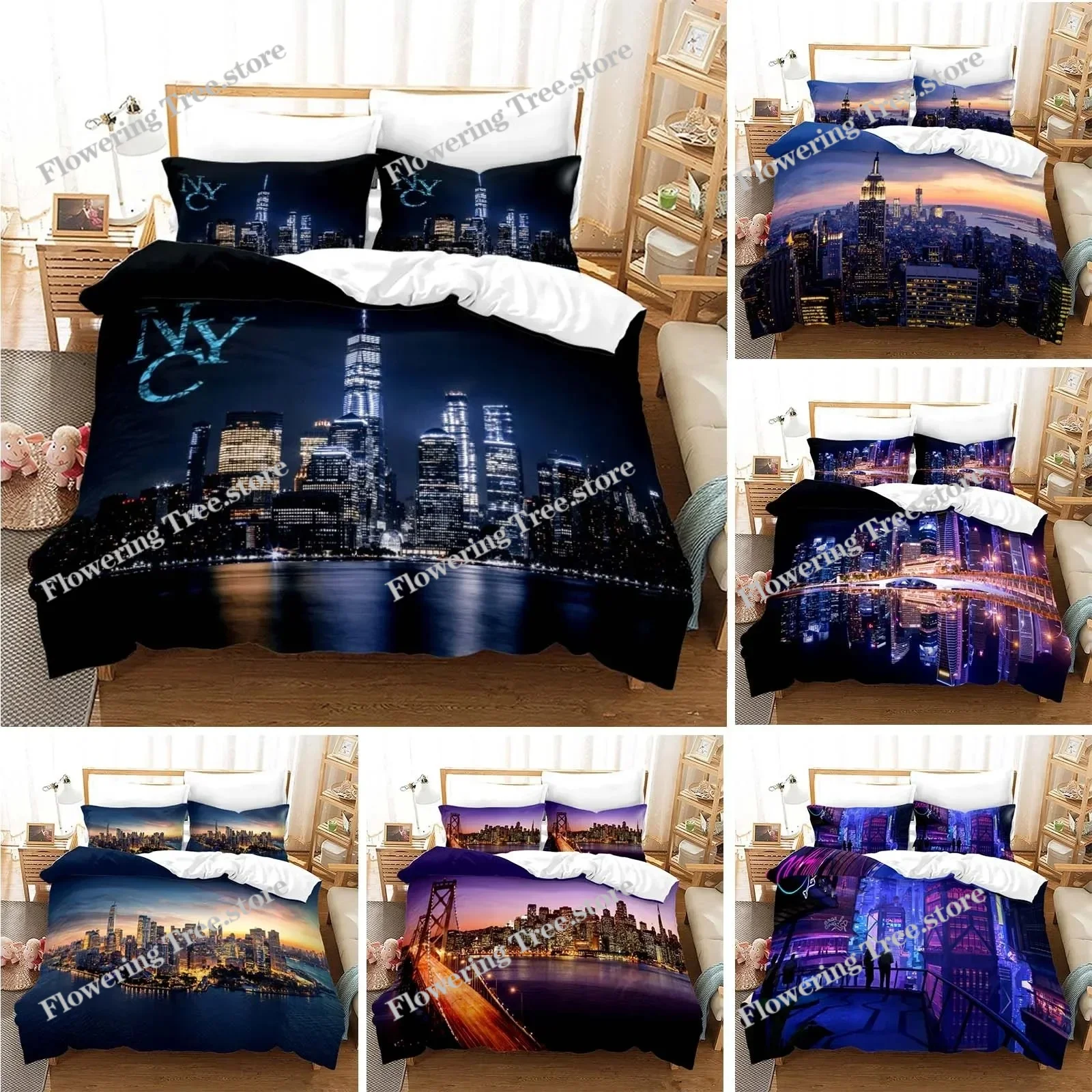 Home Textiles New York - Juego de Ropa de Cama con