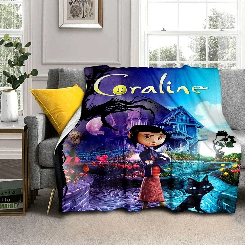 Home Textiles Super Soft - Coraline-Manta de película súper suave Kawaii,
