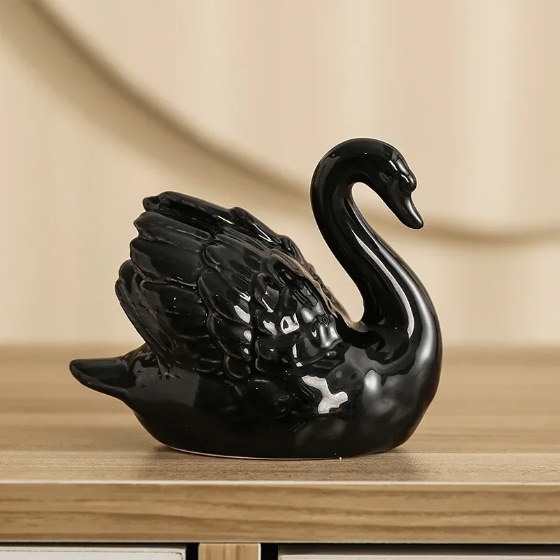 Xt Home Textiles - Pareja cisne joyería de cerámica creativa