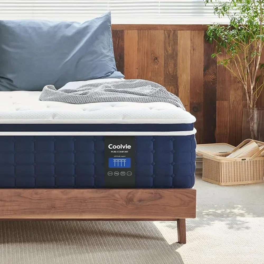 Memory Foam Topper - Colchones de cama construcción híbrida, resortes