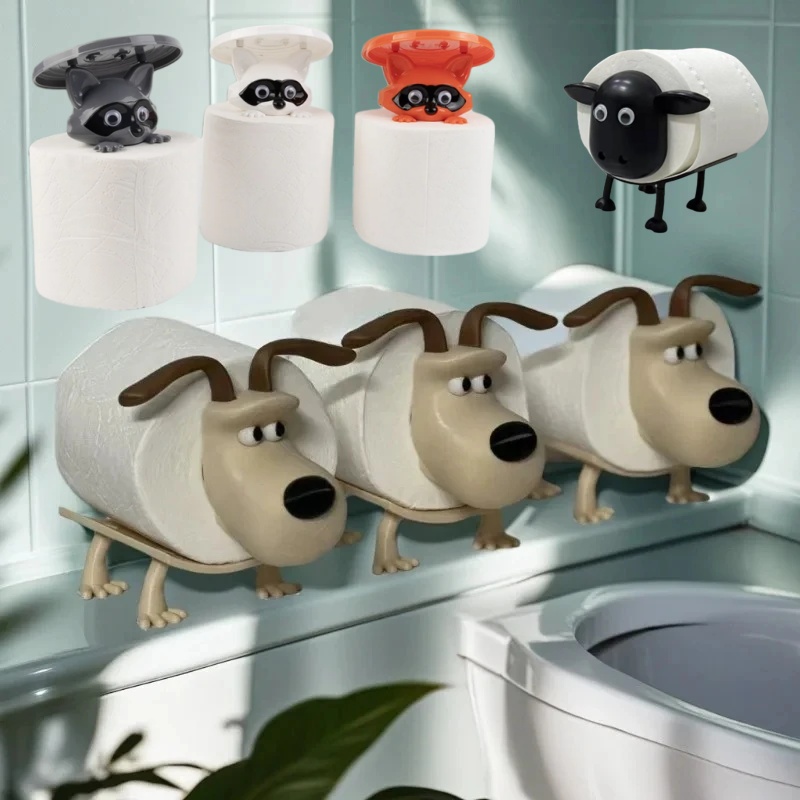 Xt Home Textiles - Soporte de papel higiénico divertido perro