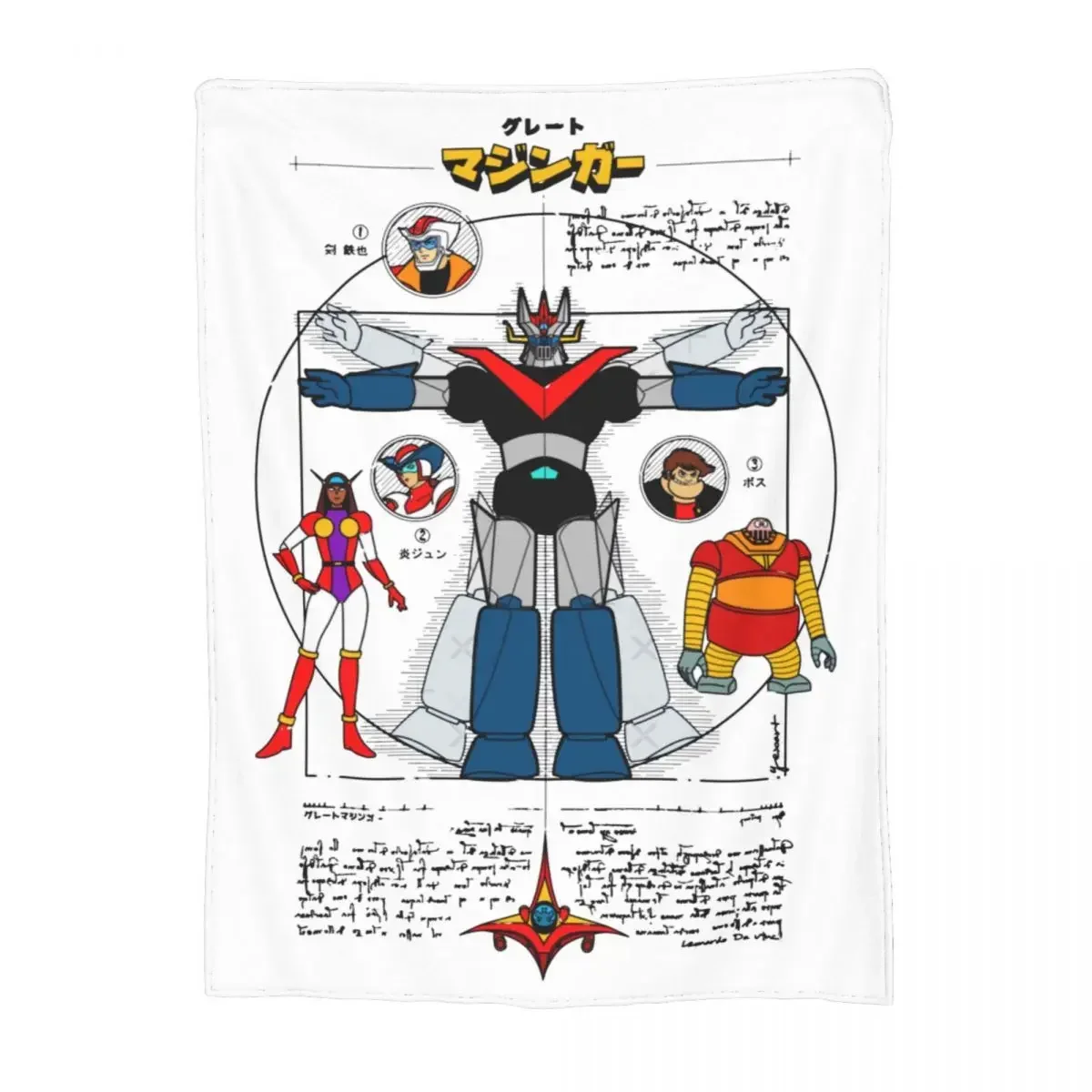 Home Textiles Super Soft - Manta de Terciopelo Mazinger Z Robot