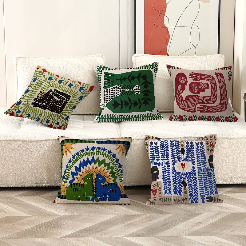 Funda de cojín con diseño de t - Home Textiles Egypt reseña y precio