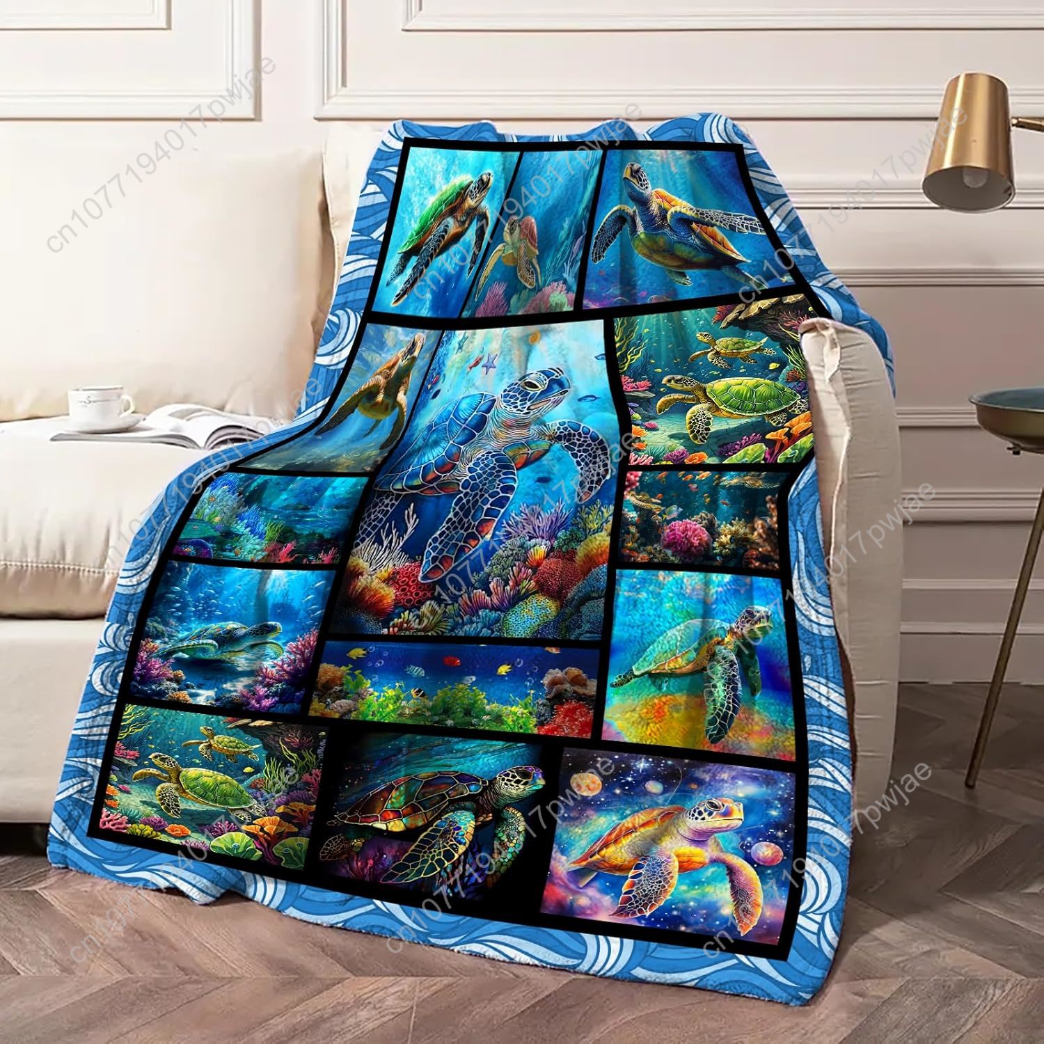 Manta de franela de tortuga ma - Home Of Textiles reseña y precio