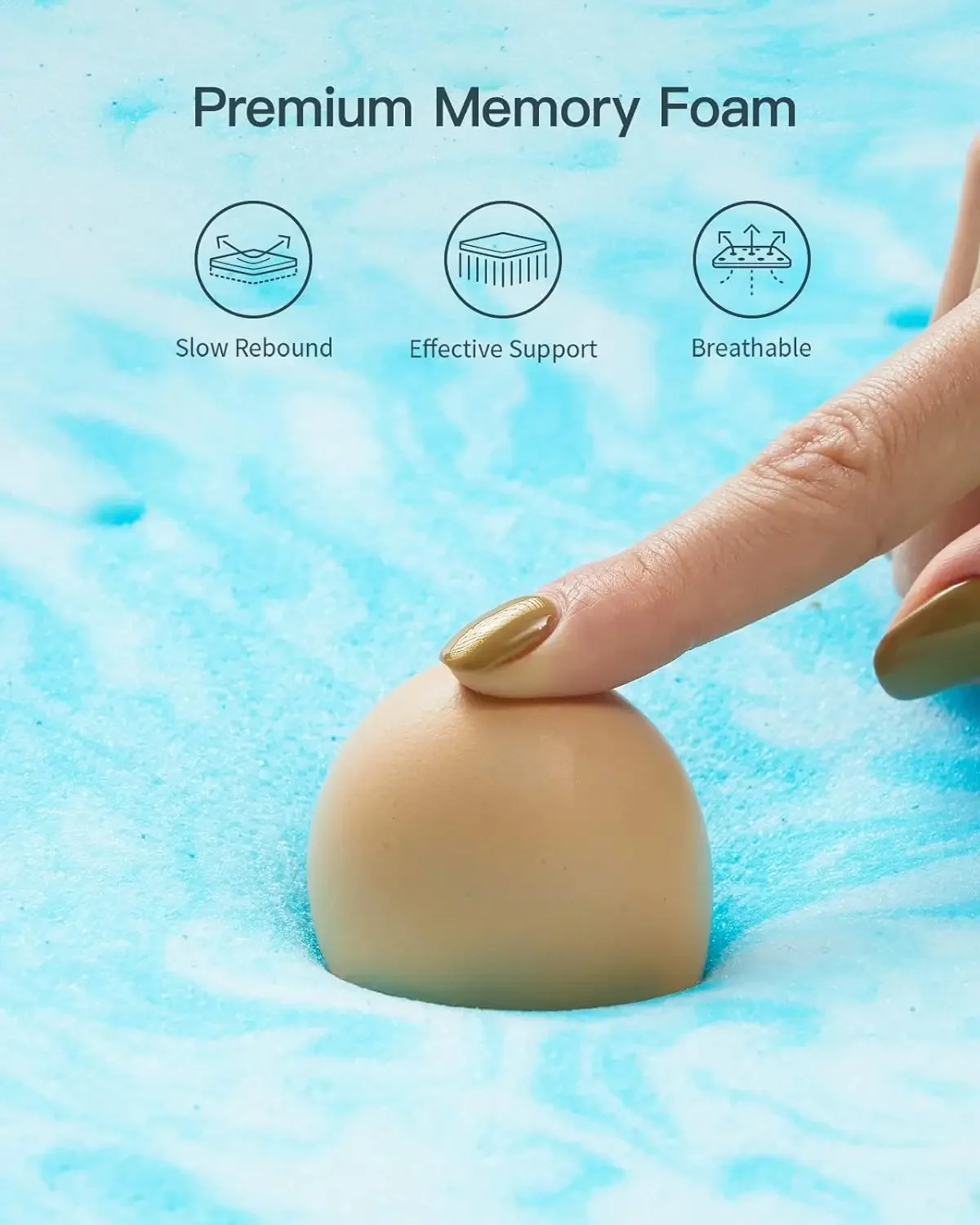 % un colchón doble de espuma v - Memory Foam Topper reseña y precio