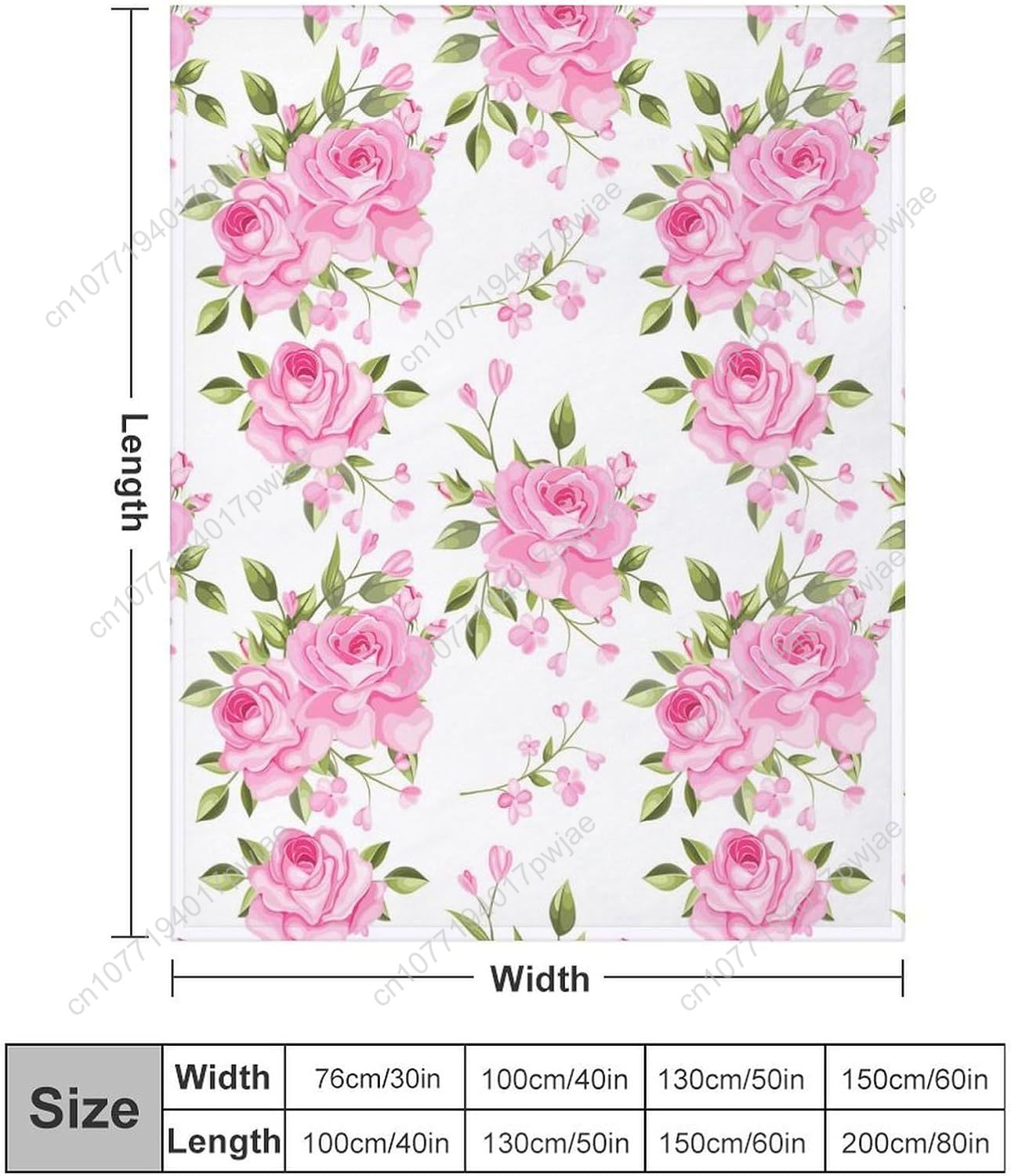 Manta de flores rosas, decorac - Home Of Textiles reseña y precio
