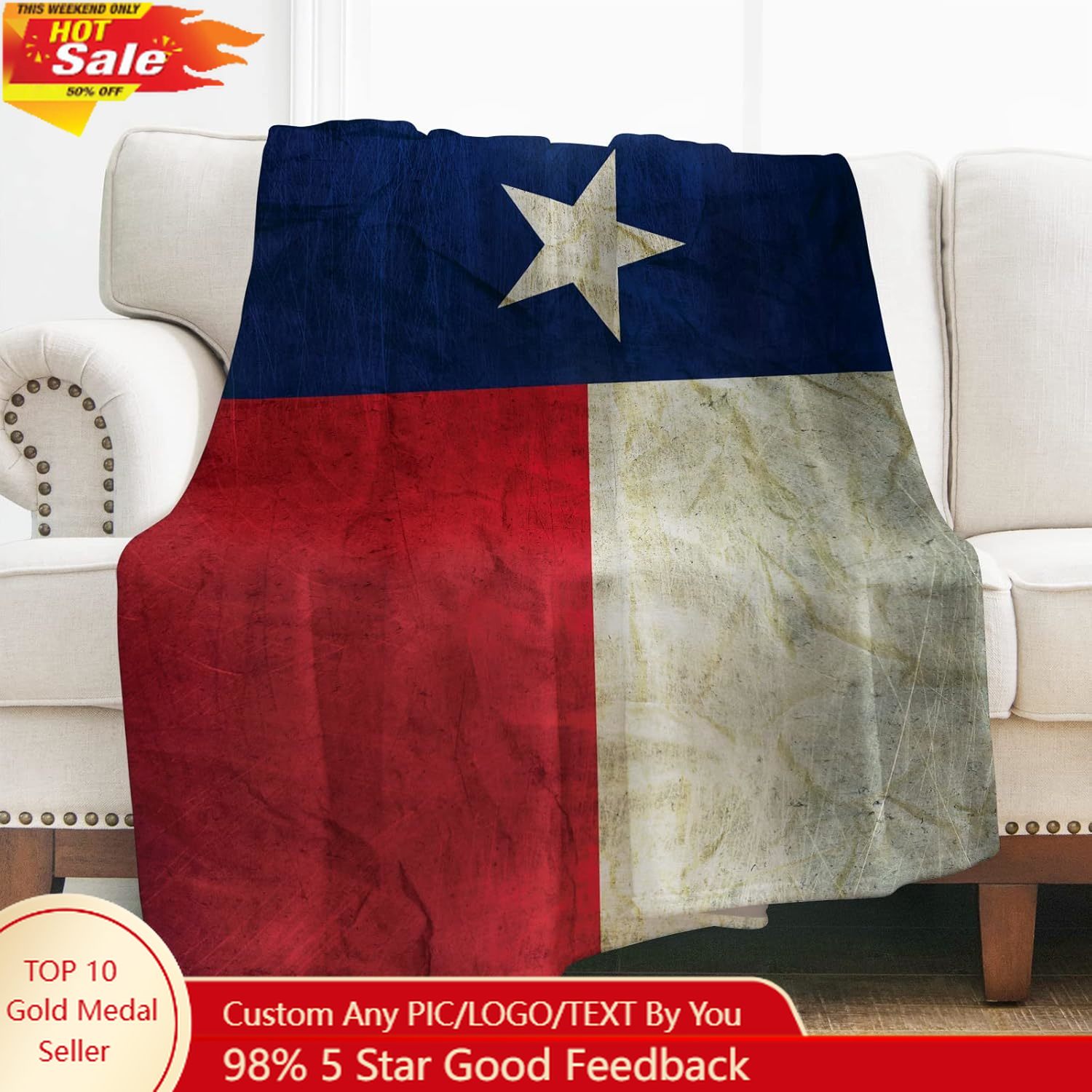 Manta con bandera de Levens Te - Home Of Textiles reseña y precio