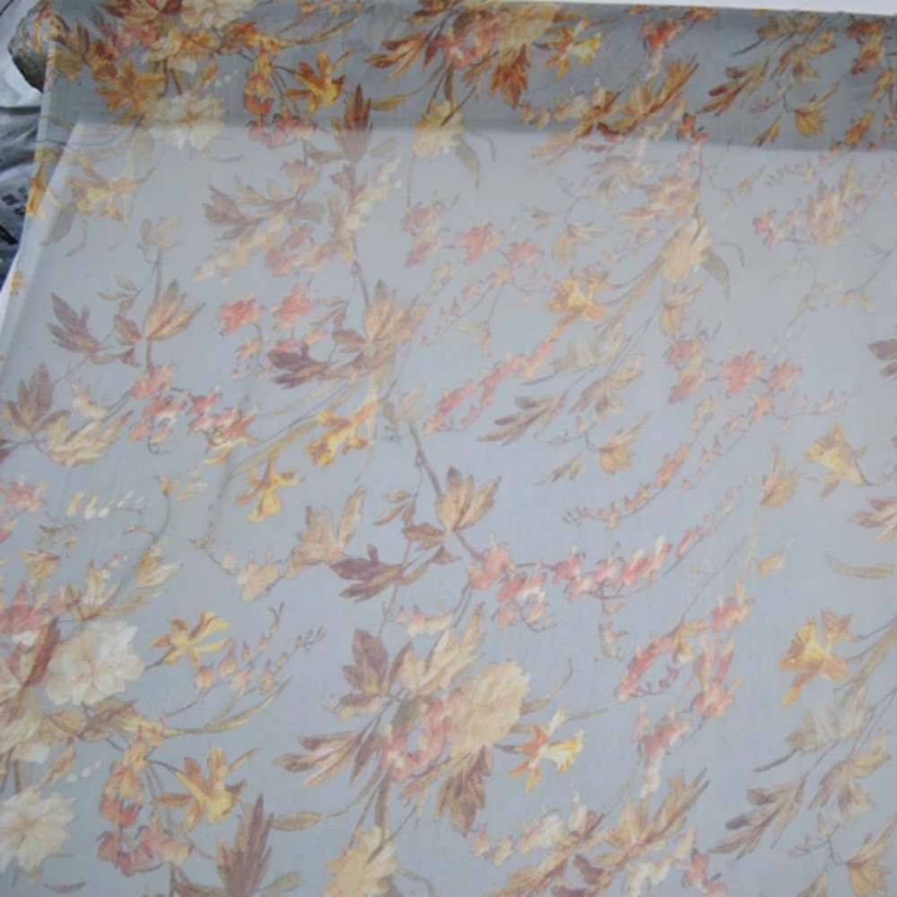 Tela de Crepé de Seda con Hoja - Vintage Home Textiles reseña y precio