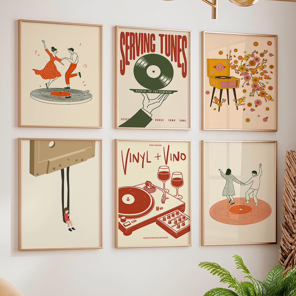 Póster de Lona Vintage con Dis - Vintage Home Textiles reseña y precio