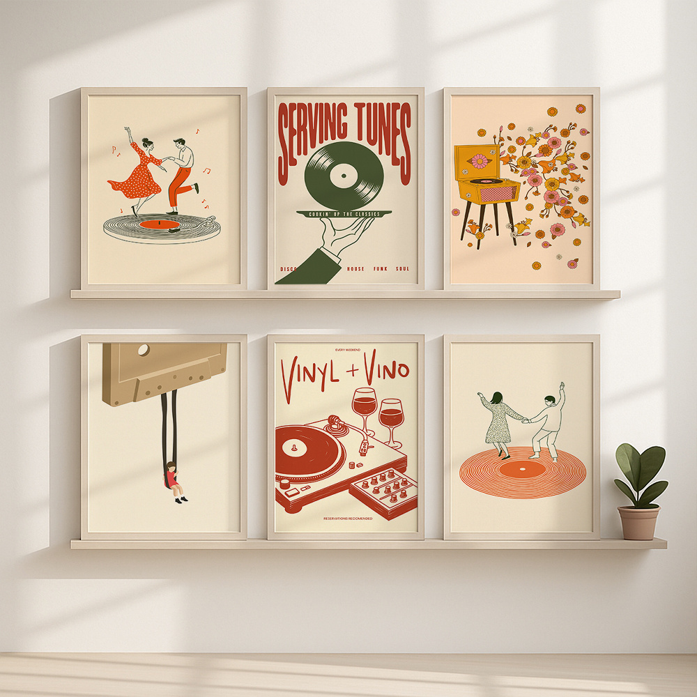 Póster de Lona Vintage con Dis - Vintage Home Textiles reseña y precio
