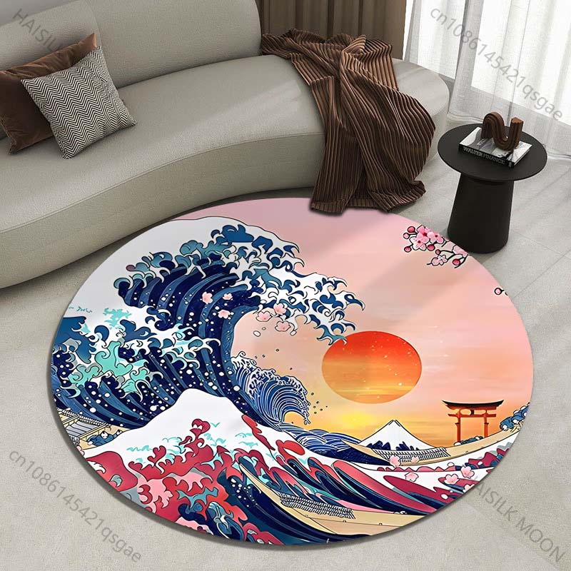 Alfombra redonda Retro japones - Japanese Home Textiles reseña y precio