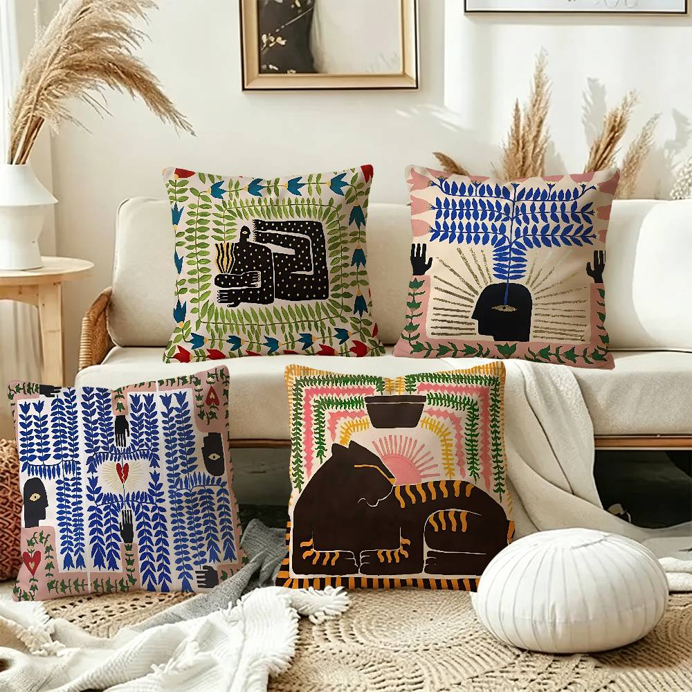Funda de cojín con diseño de t - Home Textiles Egypt reseña y precio