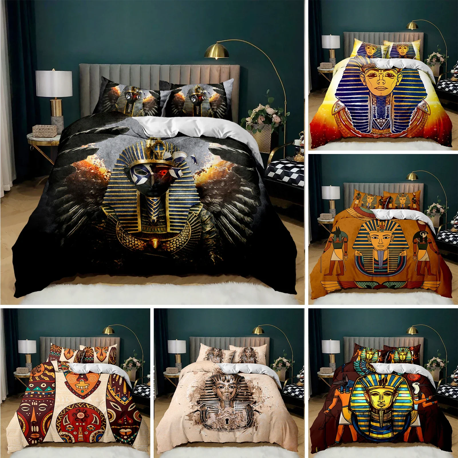 Faraón 3D antiguo Egipto tribu - Home Textiles Egypt reseña y precio