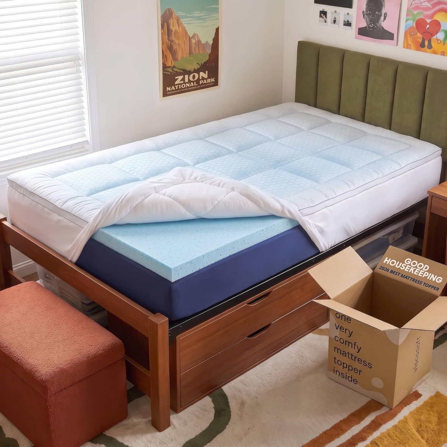 Cubrecolchón de Espuma Viscoel - Memory Foam Topper reseña y precio